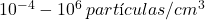 10^{-4} - 10^6\: part&iacute;culas/cm^{3}