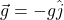 \vec g=-g\hat j