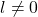 l\neq 0