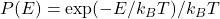 P(E)=\exp(-E/k_BT)/k_BT