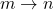 m\to n